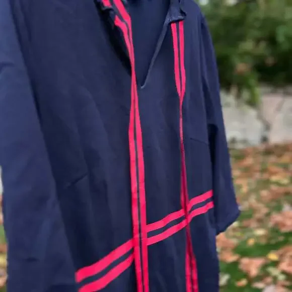 Boden Dress Annette Ponte Dress  Gently used Size 12 Navy Blue & Red. - Picture 2 of 6